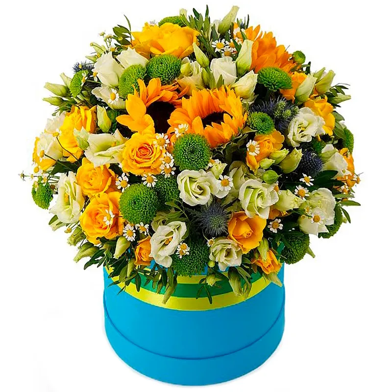 Цветы в коробке Злата